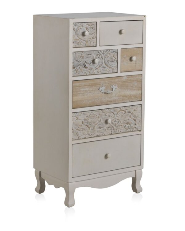 SINFONIER MADERA BLANCA 7 CAJONES